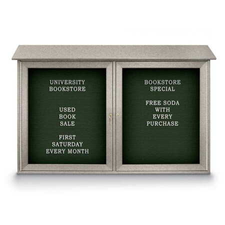United Visual Products Indoor Enclosed Combo Board, 48"x36", Satin Frame/Burgundy & Dark Spruce UVCB4836-BURGUN-DRKSPR